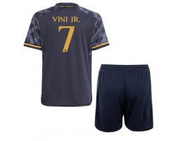 Real Madrid Vinicius Junior #7 Koszulka Wyjazdowych Dziecięca 2023-24 Krótki Rękaw (+ Krótkie spodenki)